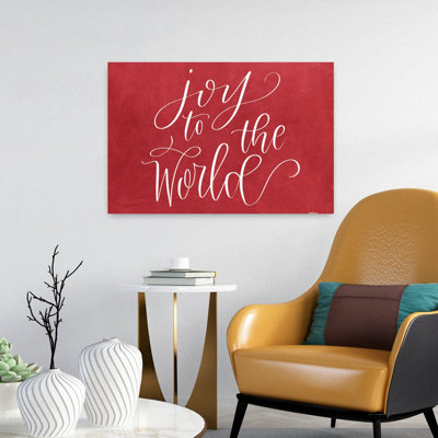 Joy to the World 1 Piece Wrapped Canvas Wall Art