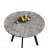 33.5'' Modern Minimalist Round Dining Table with Gray Cement Texture