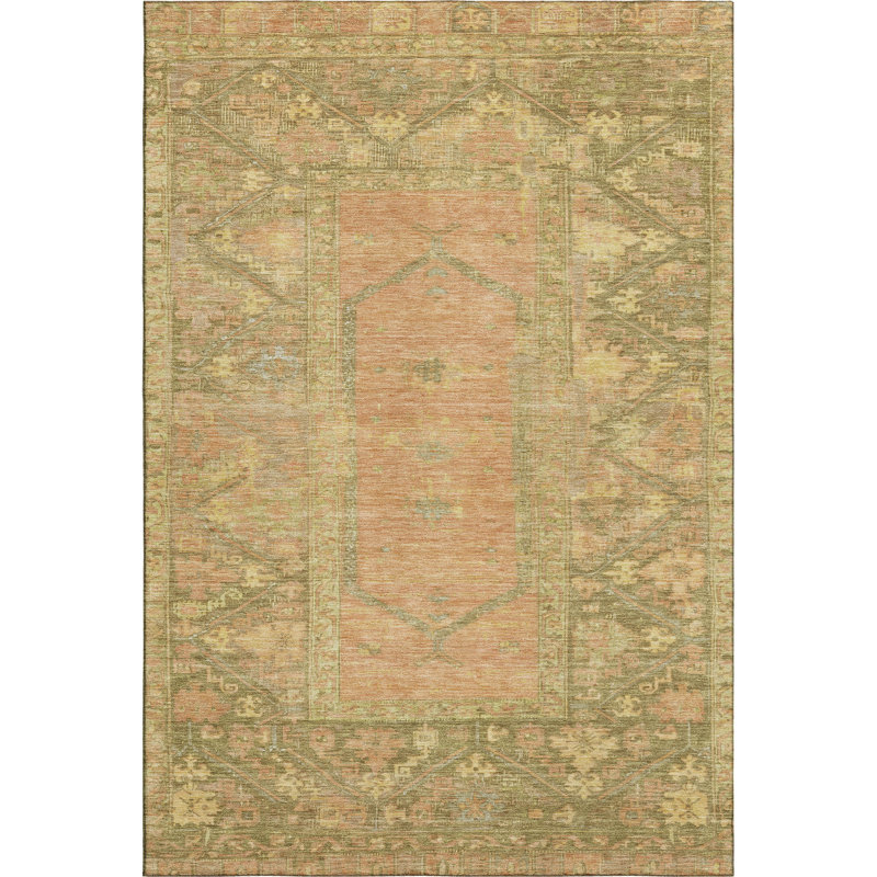Premium Machine Washable Lubbers AMF1727 Global Rug, Rectangle 10' x 14'