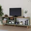Modern Green TV Stand with Multiple Shelves, 63.0 x 22.0 x 15.7 inches | 100% Melamine Coated Particle Board, Thickness: 0.7 inches | Wall-Mountable, Scandinavian Design, Stylish & Functional for Living Rooms-2095865928