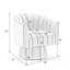 Fauteuil demi-tonneau pivotant en velours capitonné l 28 po Murrow-1561321257