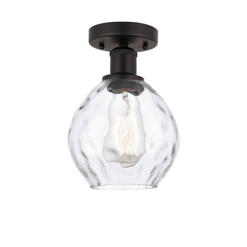 Oceanne Glass Semi Flush Mount, Oil Rubbed Bronze