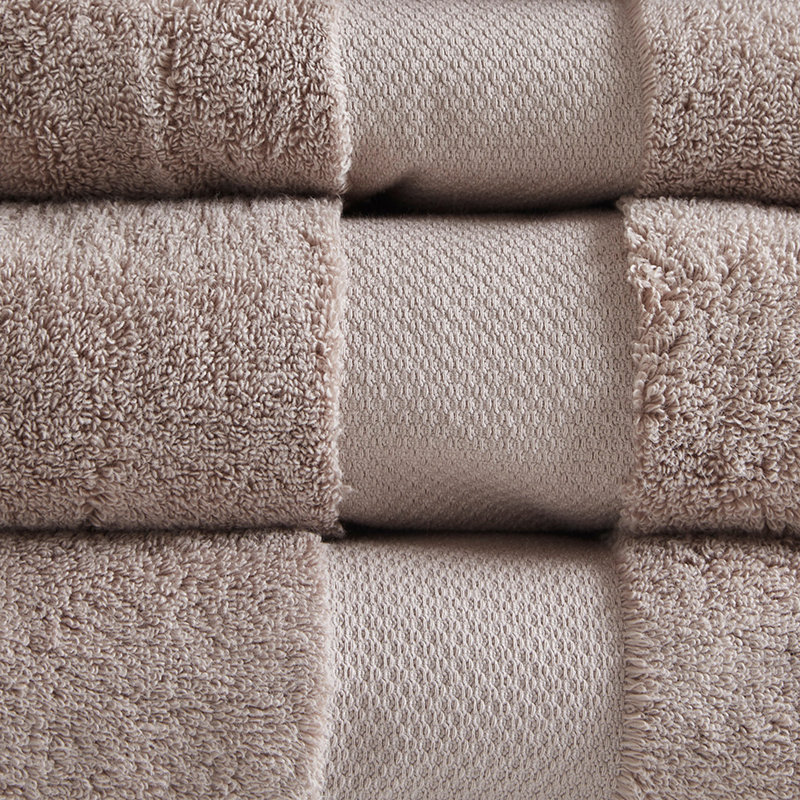 Cotton 6 Piece Bath Towel Set, Taupe