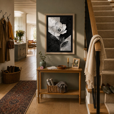 Monochromatic Bloom Botanical - Framed Print