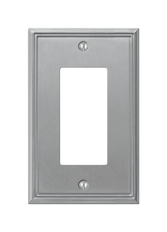 Amerelle Brushed Nickel 1-Gang Metal Wall Plate