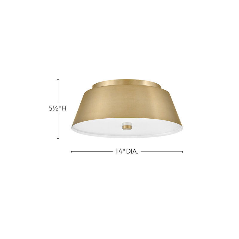Flush Mount, Lacquered Brass