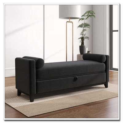 Solid Wood Upholstered Bench