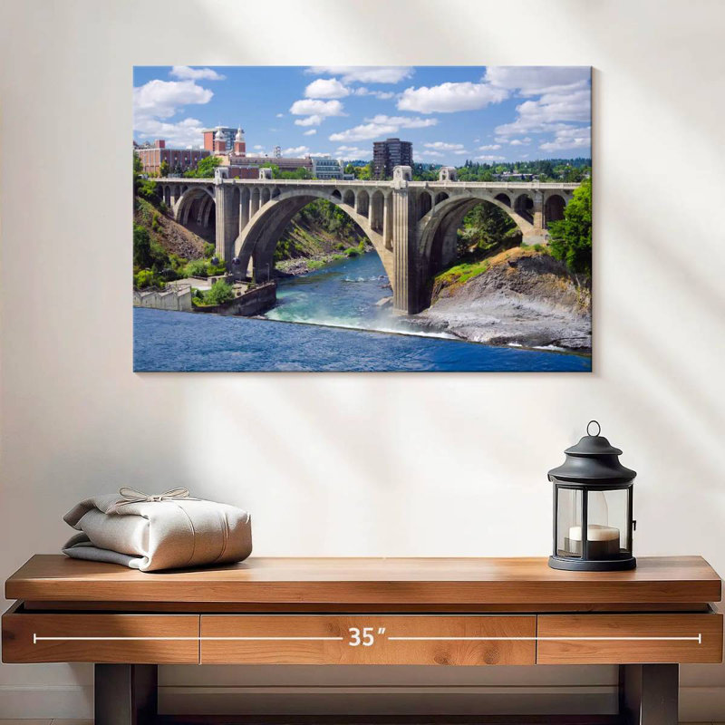 Rorry Monroe Bridge Over Spokane River, 16" H x 24" W