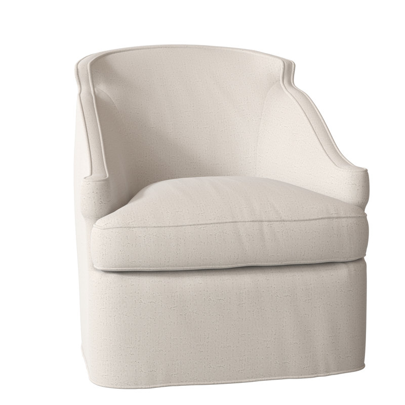 Barbara Upholstered Swivel Armchair, Venice Ivory