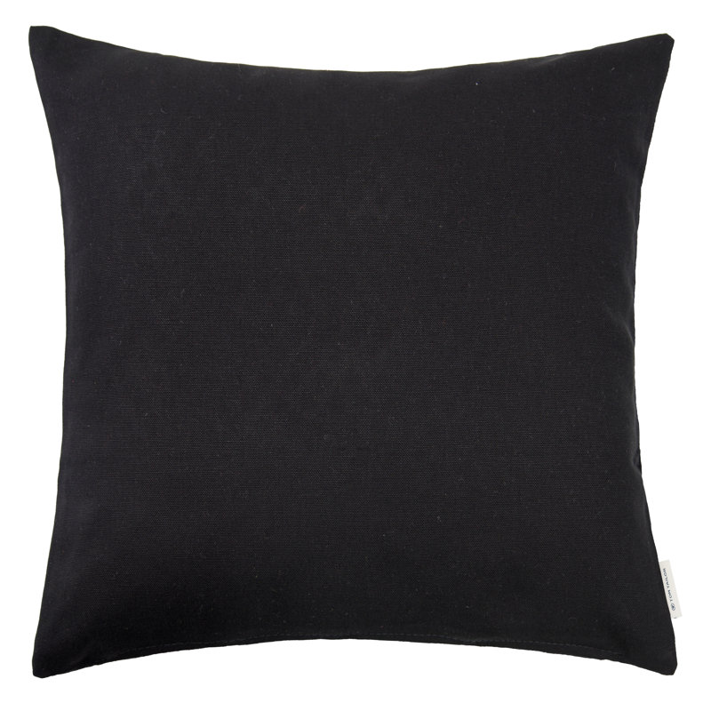 Square Throw Cushion Cover, Black, 60 cm H x 60 cm W