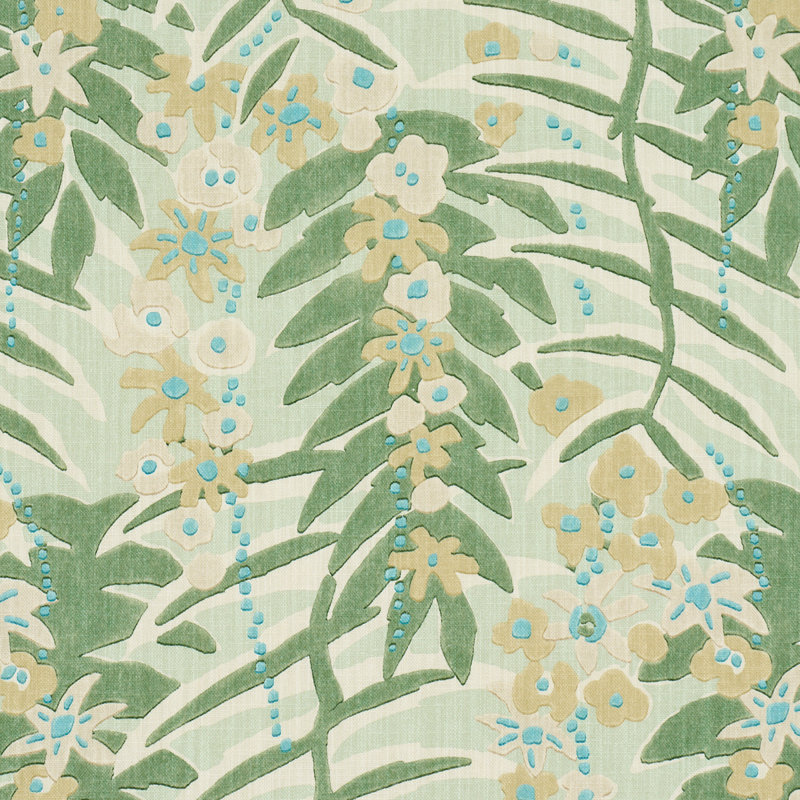 Ashbee Botanical Fabric, Aqua