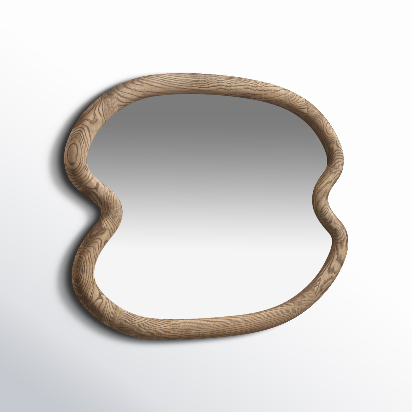 Stanza Solid Wood Wavy Mirror