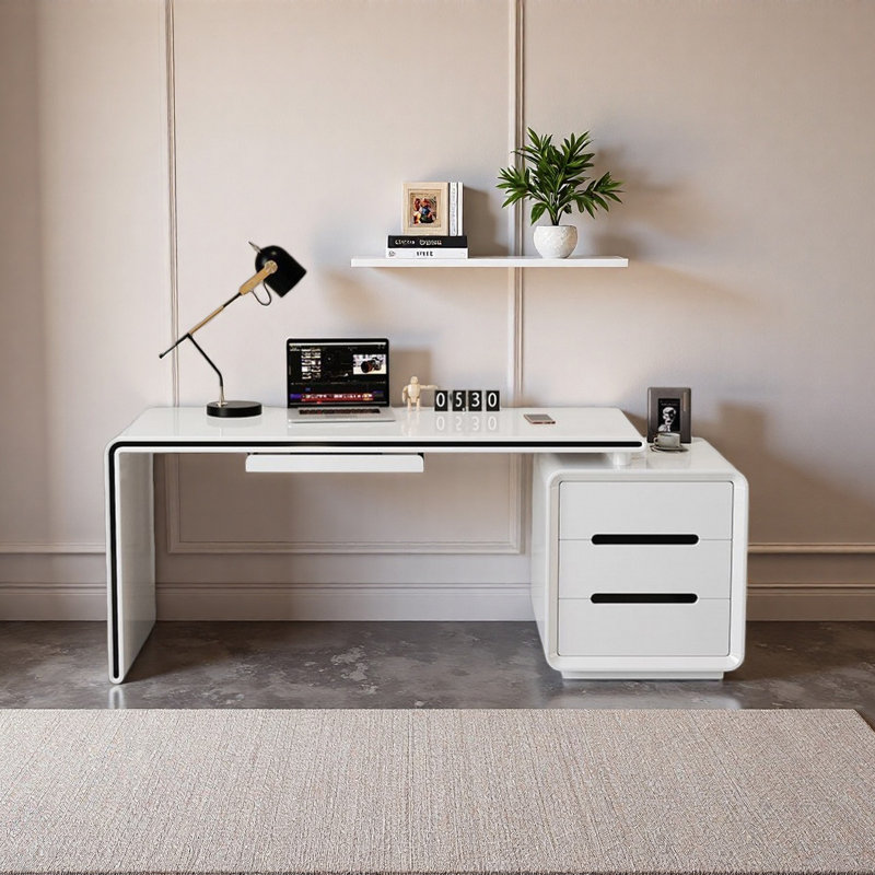 Bureau minimaliste avec rangement flexible, H 29,5 po x l 47,2 po x P 23,6 po