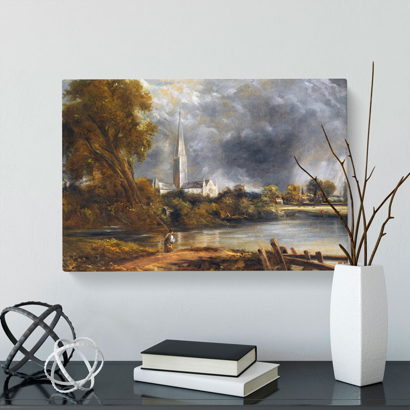 Salisbury Cathedral Vol.2 by John Constable - Wrapped Canvas Painting, 50cm H x 76cm W x 3cm D