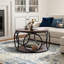 Carnforth 31.5" Round Coffee Table with 2-Tier Storage Shelves-997900810