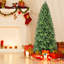 Arbre de Noël à charnière avec lumières DEL blanc chaud - branches mixtes en PVC + PE-328311320