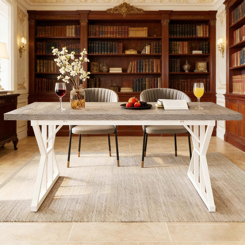 Table de salle à manger multifonctionnelle rustique, mobilier intégré de style moderne pour la cuisine, la salle à manger et la réunion de bureau