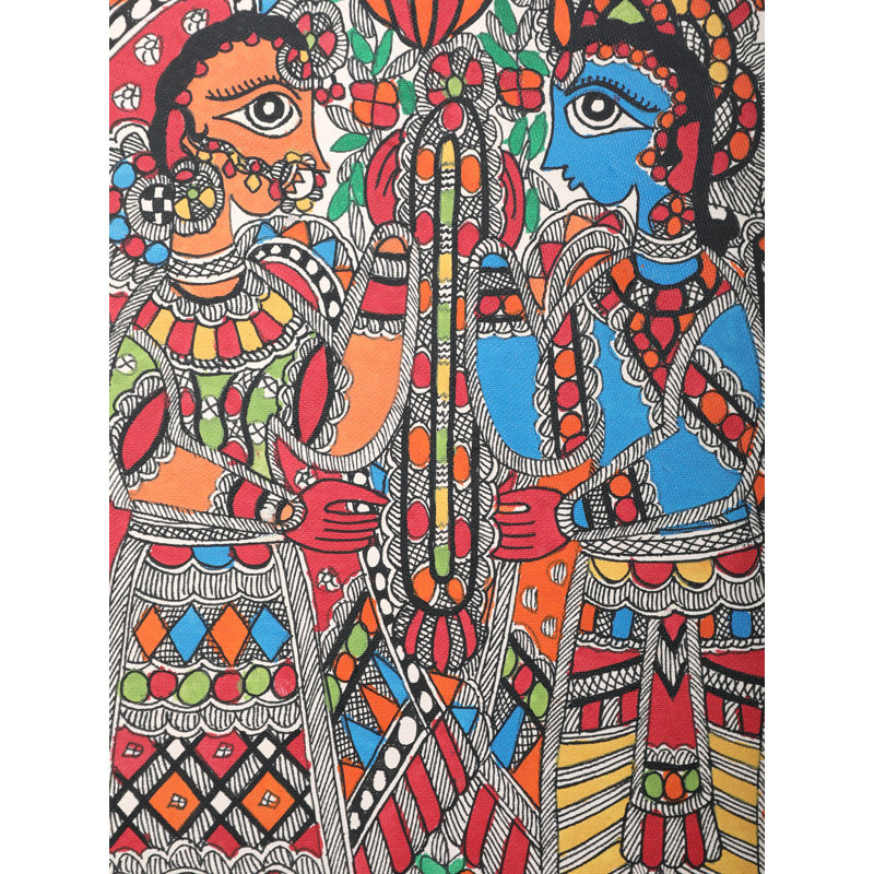 Shri Ram Seeta Vivah - Art Madhubani | Papier fait à la main | Par Ashutosh Jha