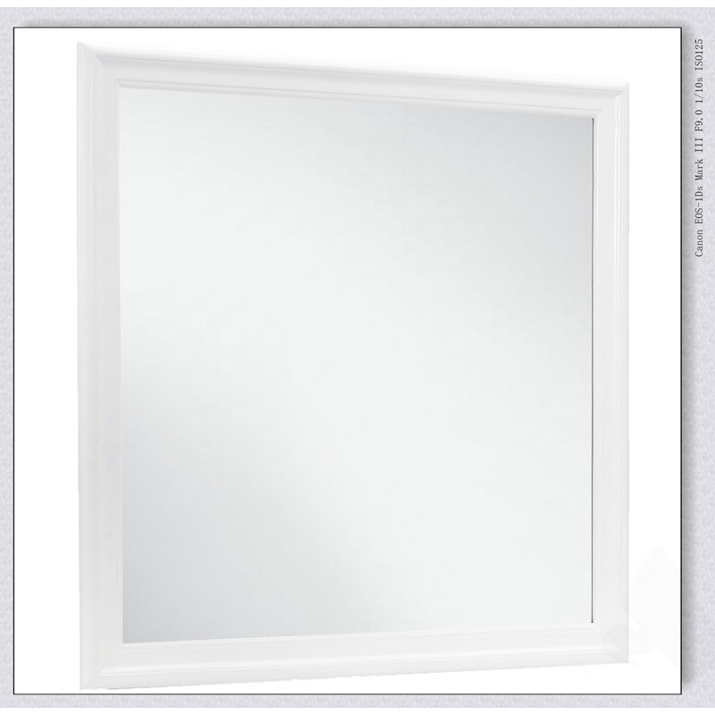 Miroir Charleston blanc avec éclairage à DEL intégré et verre trempé pour des intérieurs modernes et élégants, Blanc