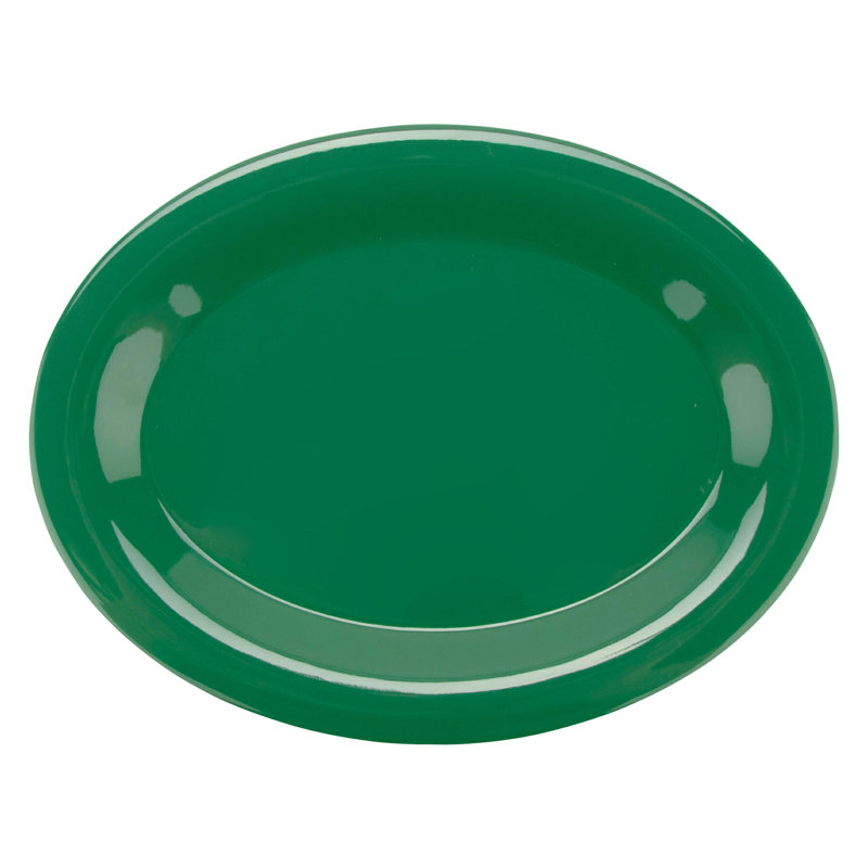 G.E.T. Serving Platters Melamine Platter, 1" H x 9.75" L x 7.25" W, Green