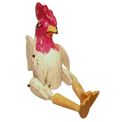Mini marionnette à coq en bois Vincente