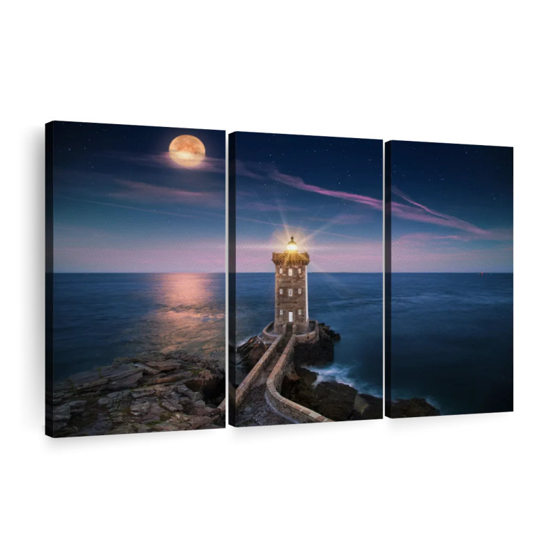 "Plage du phare" sur, H 20 po x l 33 po