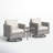 Baukje Wood 2 - Person Patio Conversation Sets with Cushions-2081095092