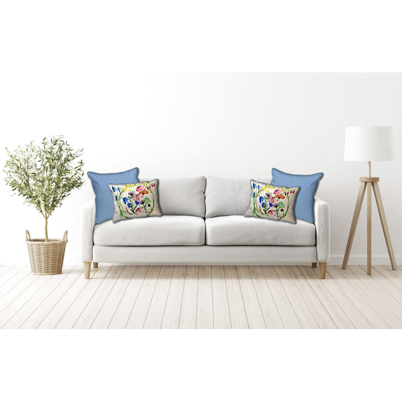 Housse et insert de coussin rectangulaire en polyester pour l'extérieur, H 16 po x l 20 po