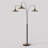 Lodi 3-Light Arc Floor Lamp - Matte Black, Walnut, Gold Leaf, Marble Base, Dimmer Switch