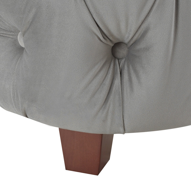 Currier Upholstered Wingback Bed, King, Opal Gray Velvet