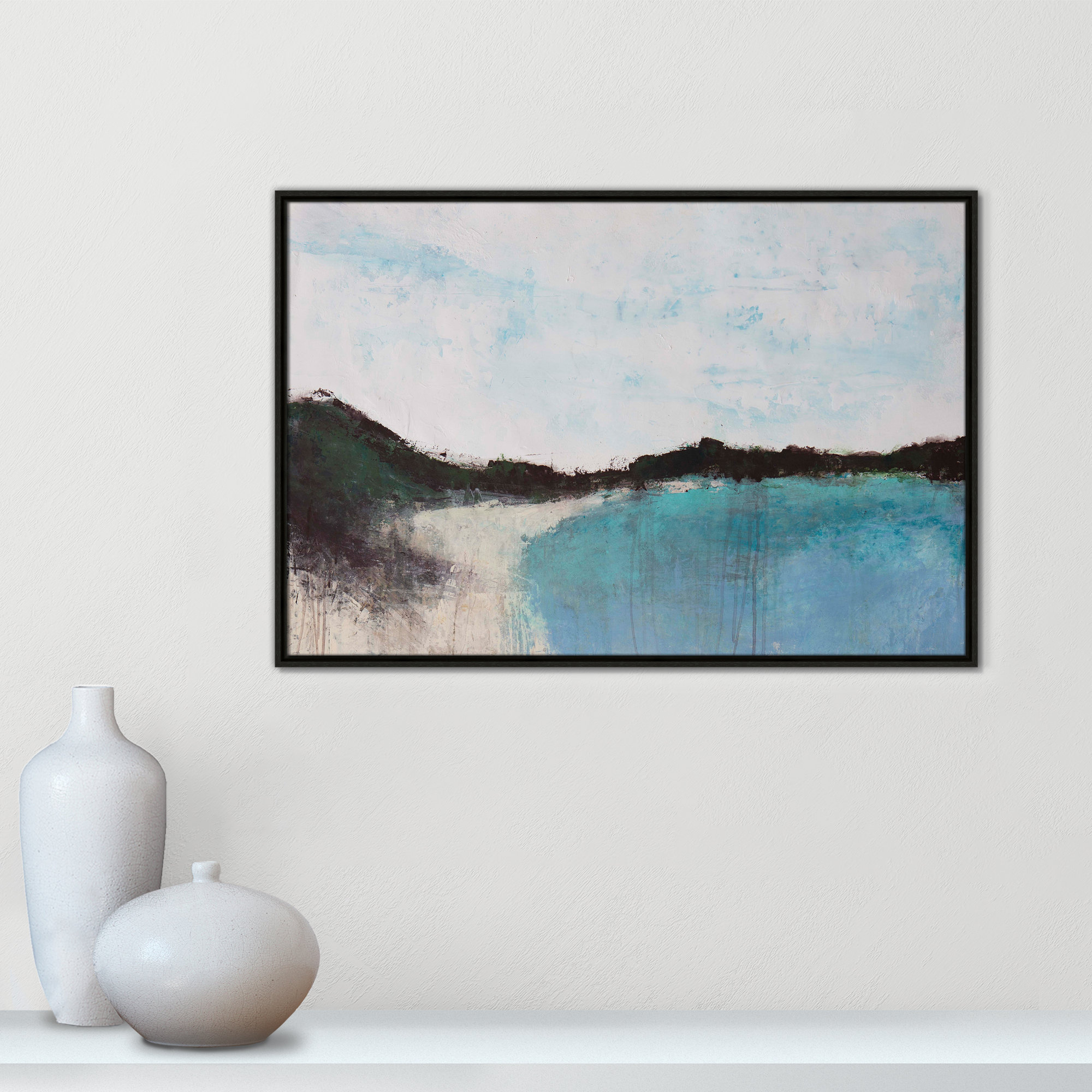 Mountainside Lakeview III by Filippo Ioco, Espresso Framed, 25.5'' H x 37.5'' W x 2'' D