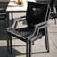 Chaise de terrasse empilable avec coussin Bellevue