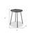 25" Gray Stainless Steel Round End Table