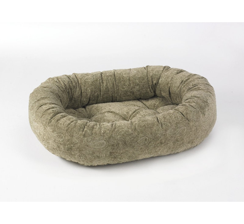 Lit pour chien impression donut, Très grand (l 55 po x P 36 po x H 9 po), Cachemire taupe