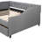 Upholstered Daybed With Two Drawers, Gray, Solid Support System Robust Frame Foundation-1423280351