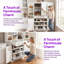 Garde-manger de style campagnard 71 pouces UnaNoxa avec 3 organisateurs coulissants et 6 tablettes-129059920