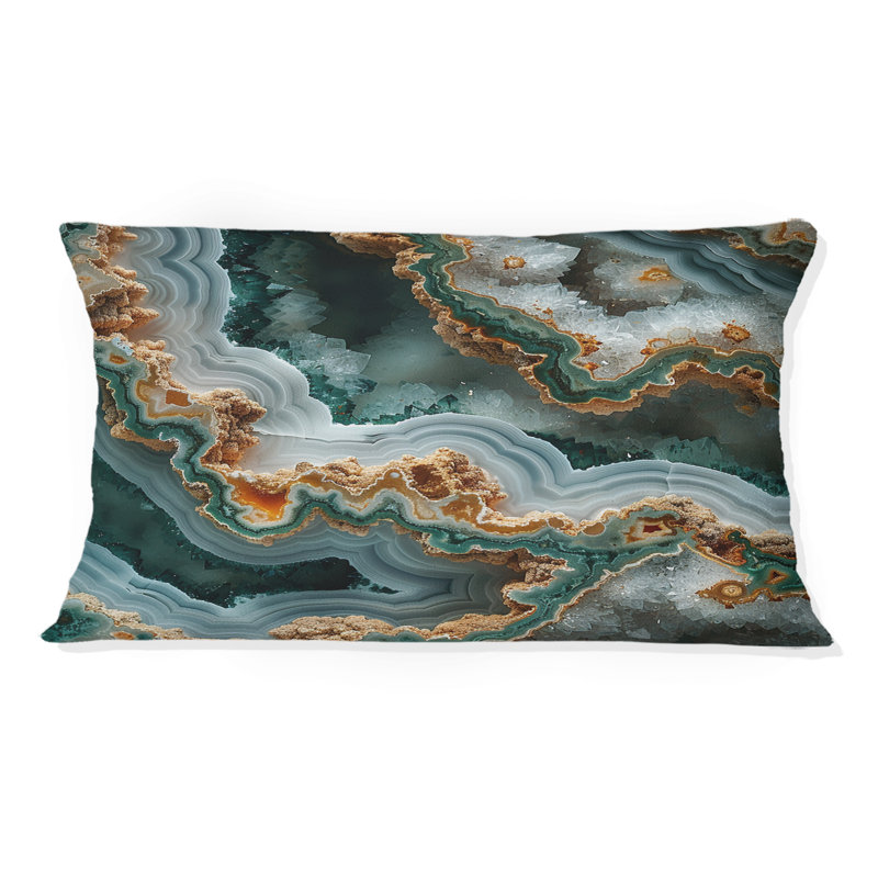 Coussin lombaire Gold Green Stone Geode I - Stone Geode