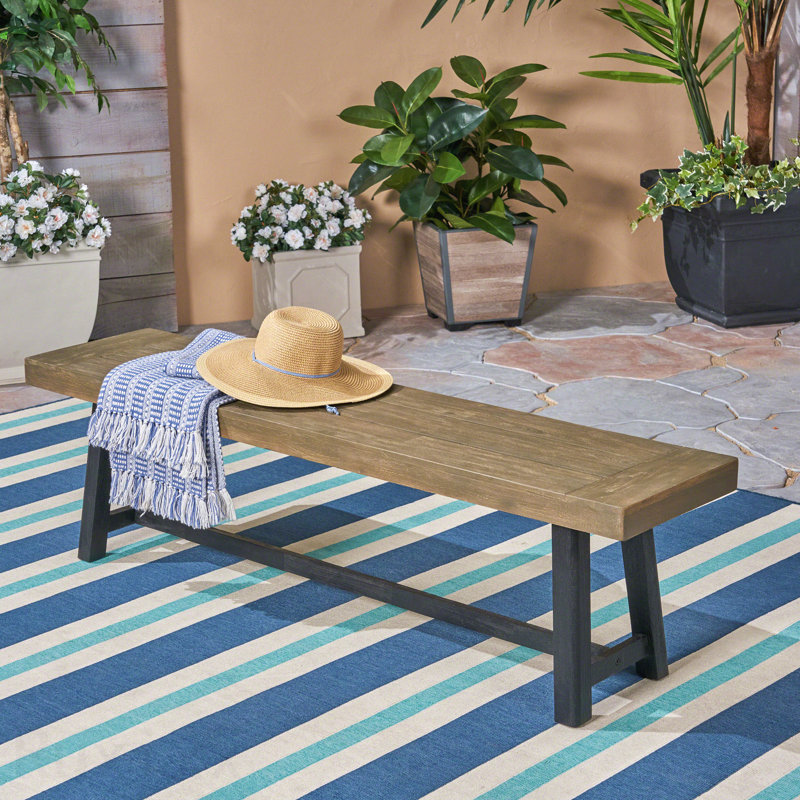 Banc d'extérieur en bois d'acacia massif