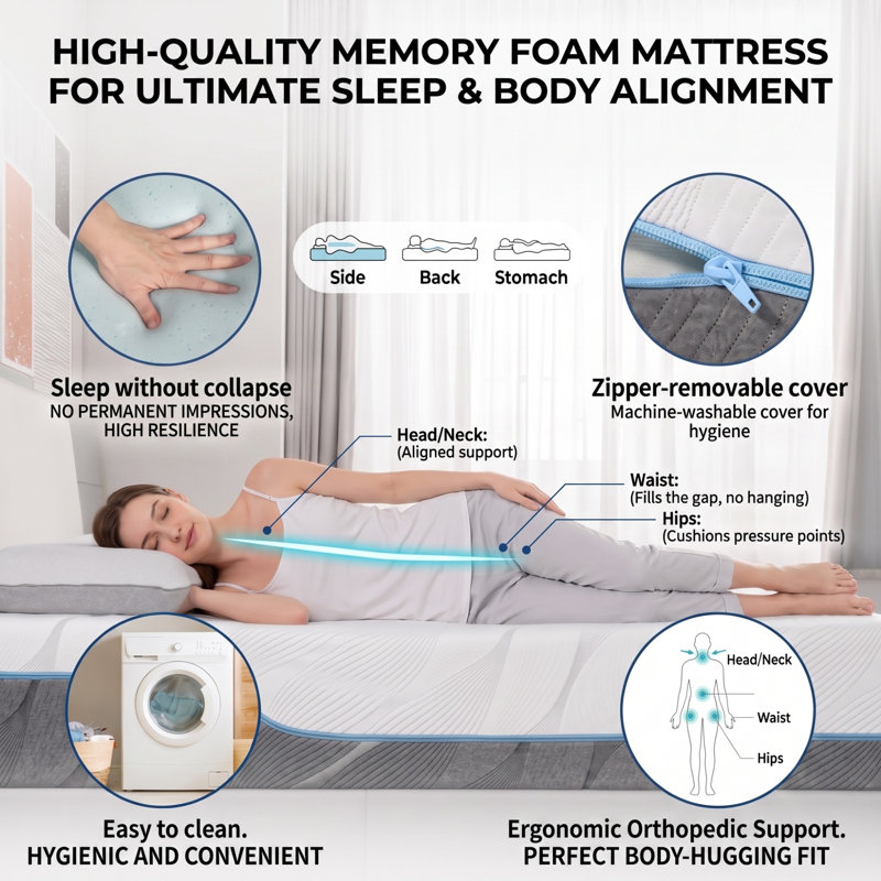 Matelas en mousse à mémoire de forme Dyonery, 10", Grand séparé