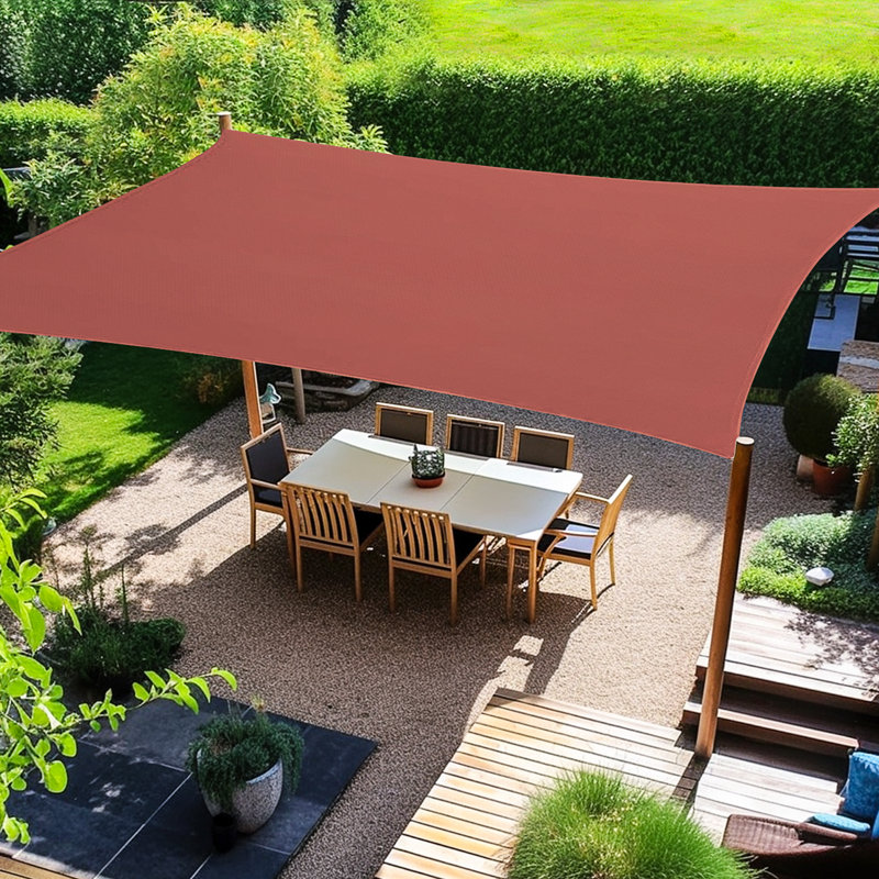 Personnaliser la voile d'ombrage rectangulaire, Rouge rouille, 19 pi x 24 pi