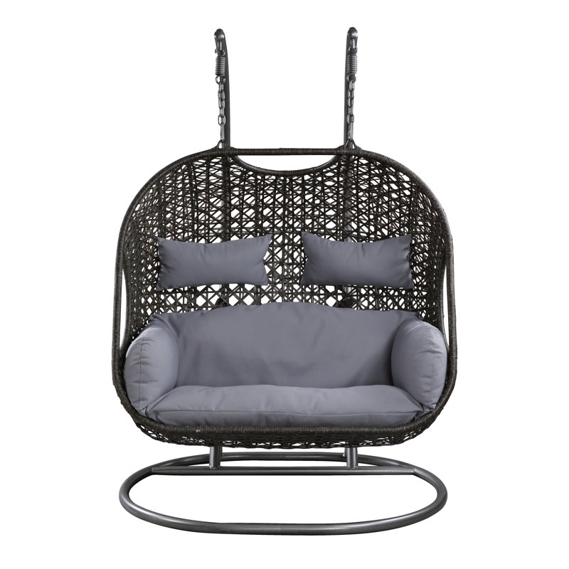 Chaise suspendue en osier et tissu Vasant