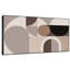 Reproduction d'art encadré très grand moderne moderne à motif géométrique beige et brun (assemblage requis)-105502607