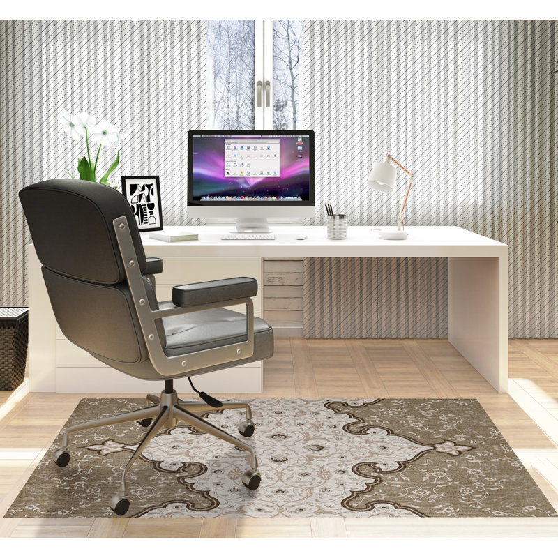 Tapis pour chaise rectangulaire à poils courts Belle, Beige, L 48 po x L 72 po