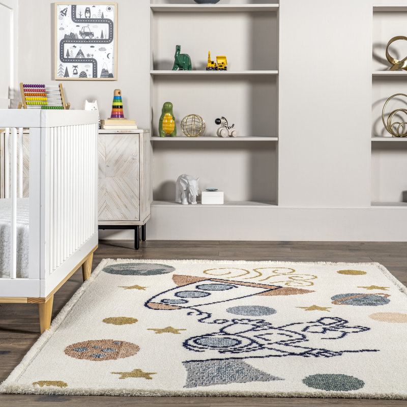 Caree Abstract Area Rug for Living Room Bedroom Dining Room Nursery Kitchen, Rectangle 3' x 5'
