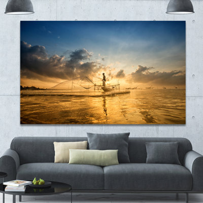 " Pakpra With Fisherman At Sunrise "