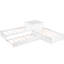 Lit plateforme simple en forme de L blanc avec lit gigogne, tiroirs et bureau - rangement spacieux et construction fiable-1716357329