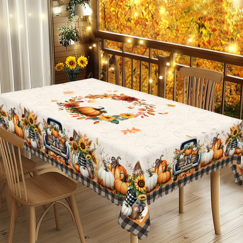 Nappe en polyester 1pc Autumn Decor, L 70 po x l 55 po
