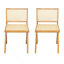 Chaises de salle à manger, chaises d'appoint (ensemble de 2) Chandigarh, naturel
