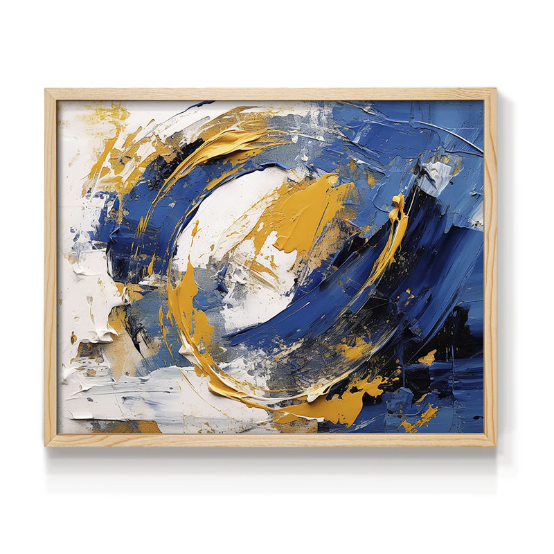 Abstrait, série Cxxix, reproduction encadrée, Naturel, H 11 po x l 14 po