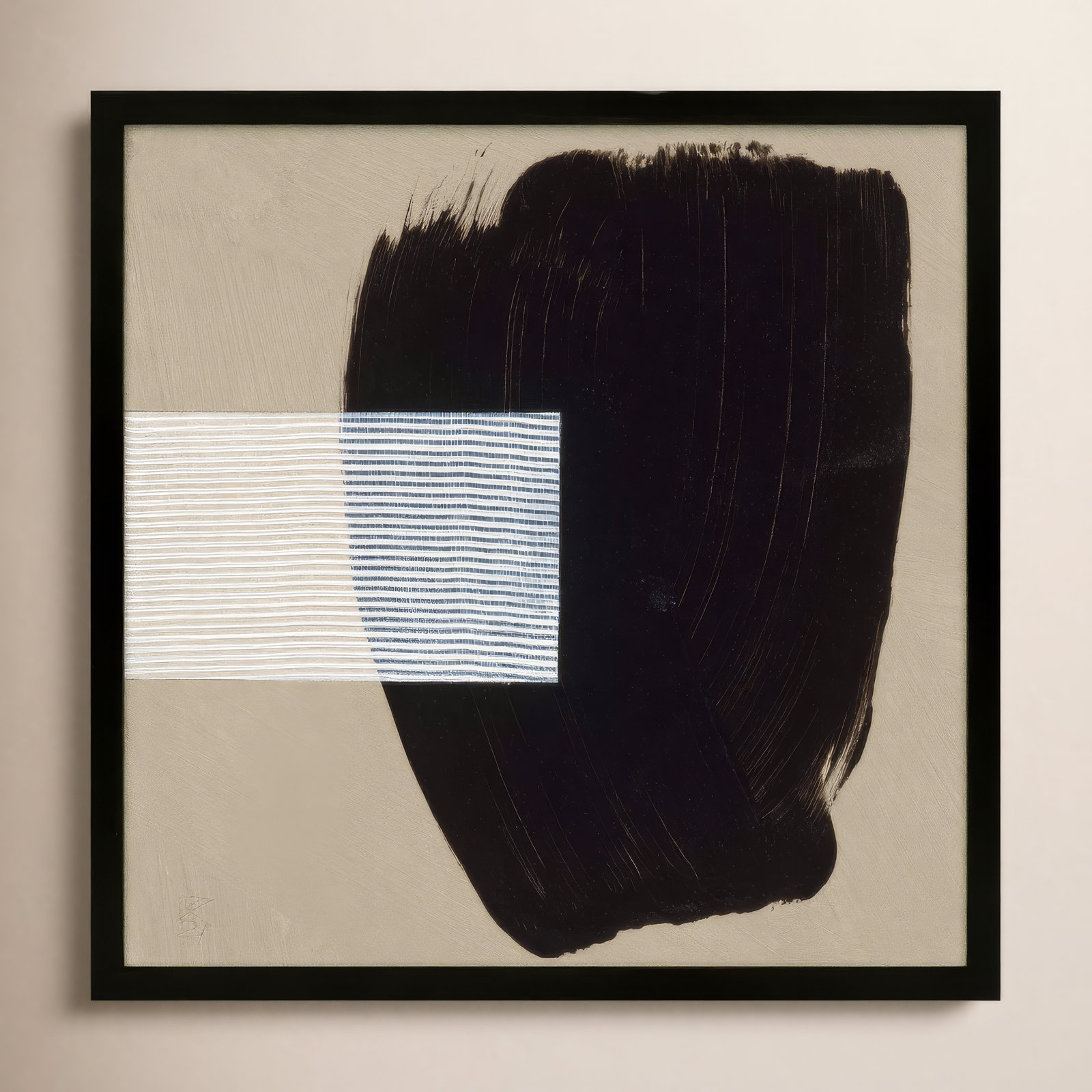 Storm by Robert Kamnatnik, Black Framed Paper, 16" H x 16" W x 1.25" D